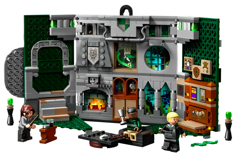 Slytherin elevhemsbanderoll lego